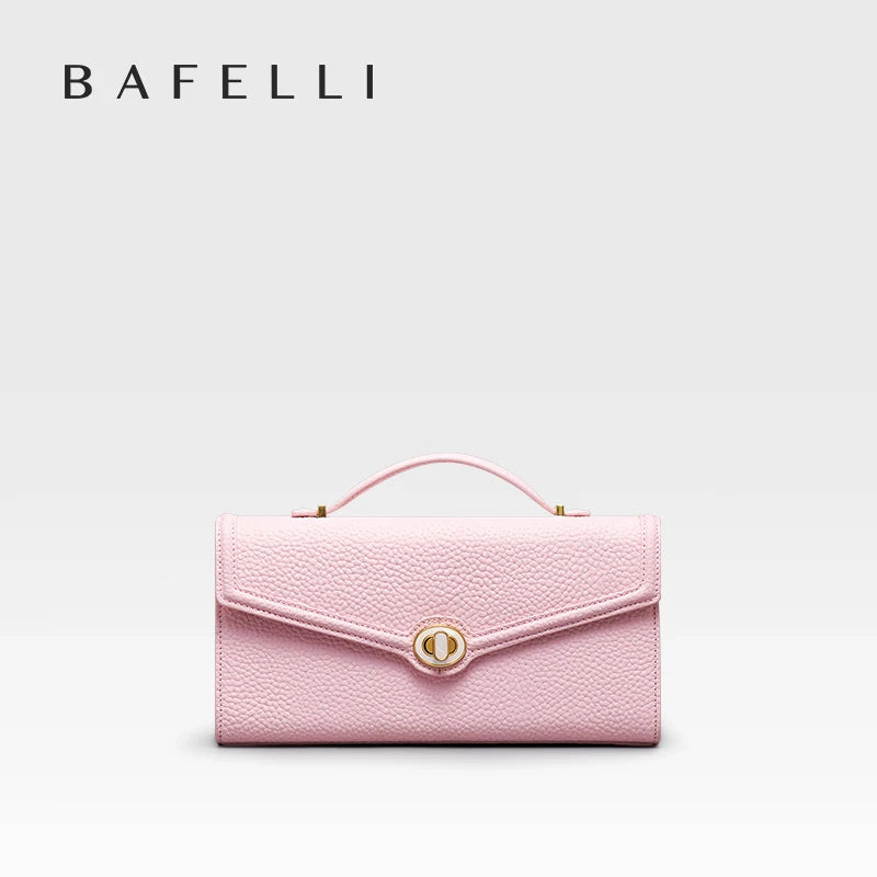 Apolline Leather Lock Clutch