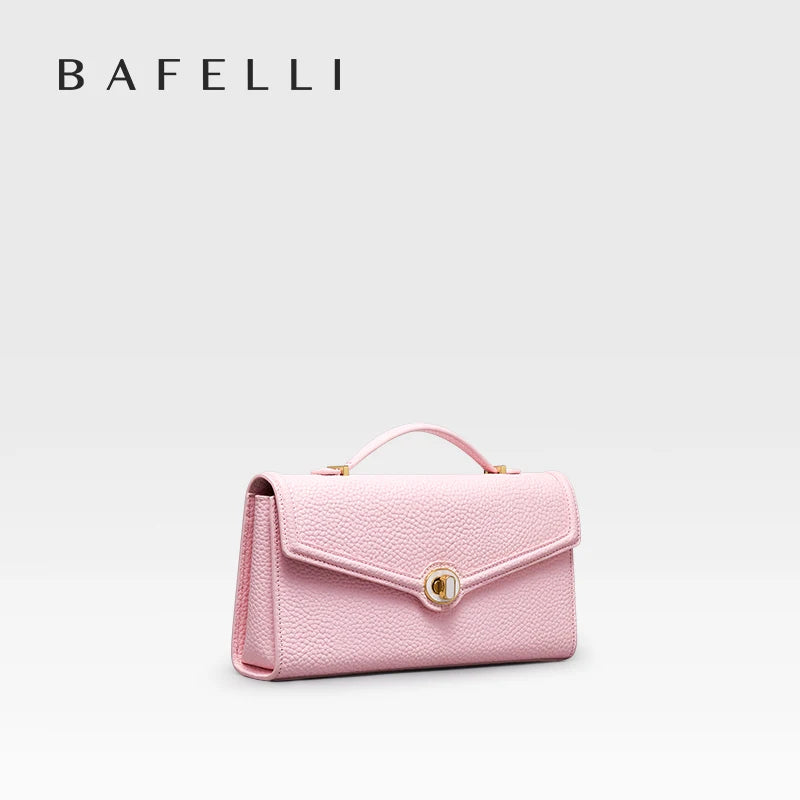 Apolline Leather Lock Clutch