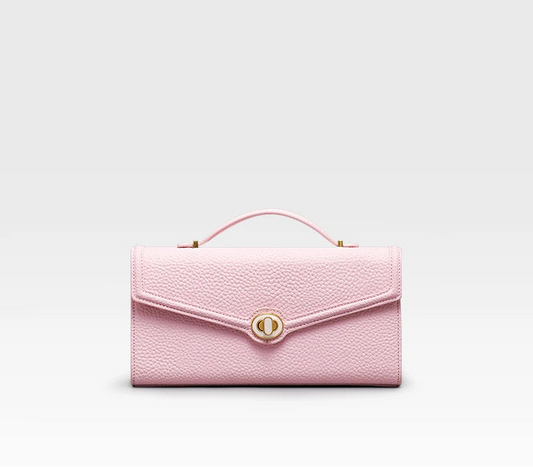Apolline Leather Lock Clutch