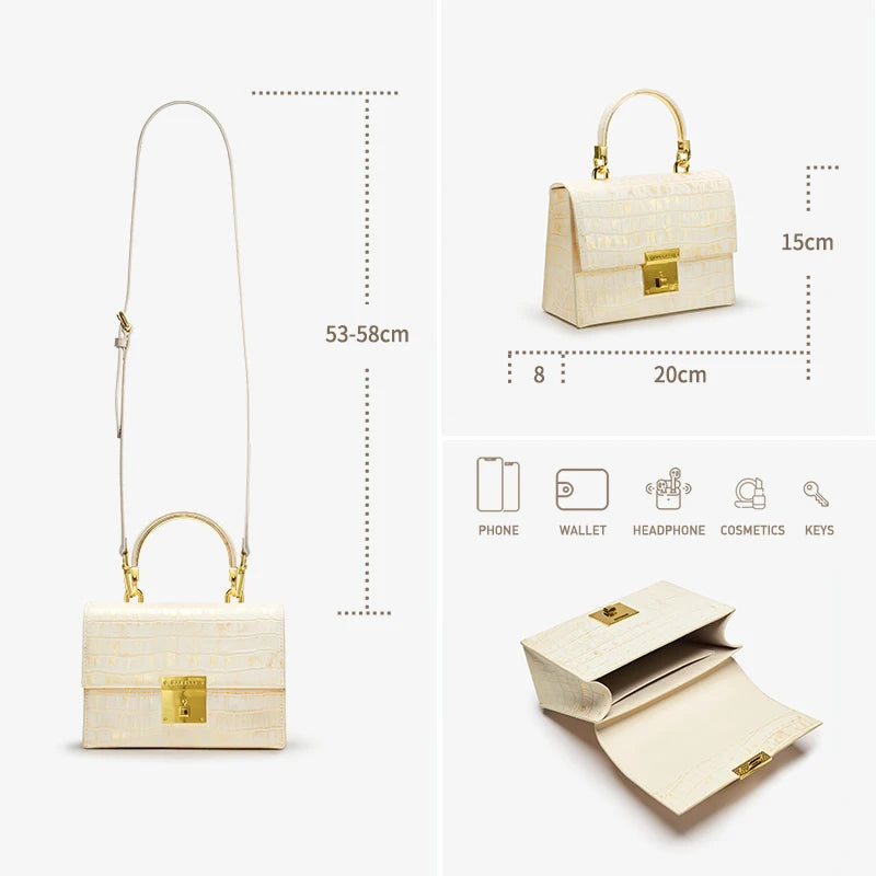 Clémence Leather Lock Bag