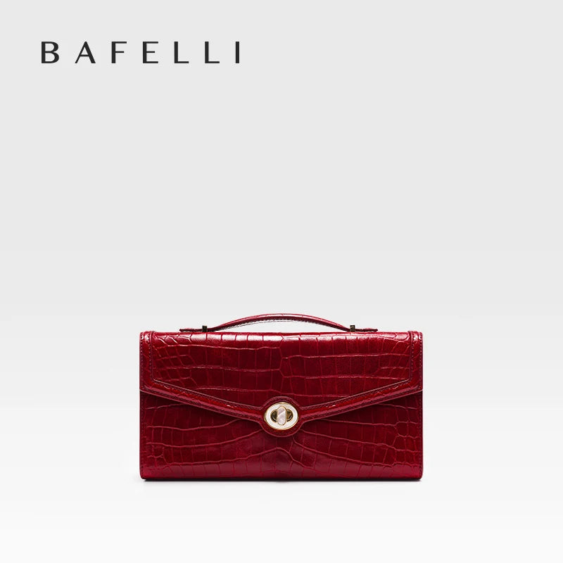 Apolline Leather Lock Clutch